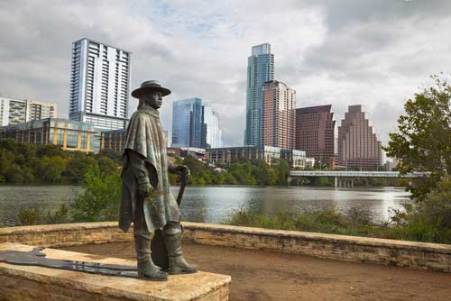 Shop CBD For Dogs And Cats In Austin Stevie Ray Vaughn Statue 