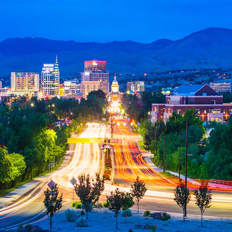 Buy CBD Boise City At Night