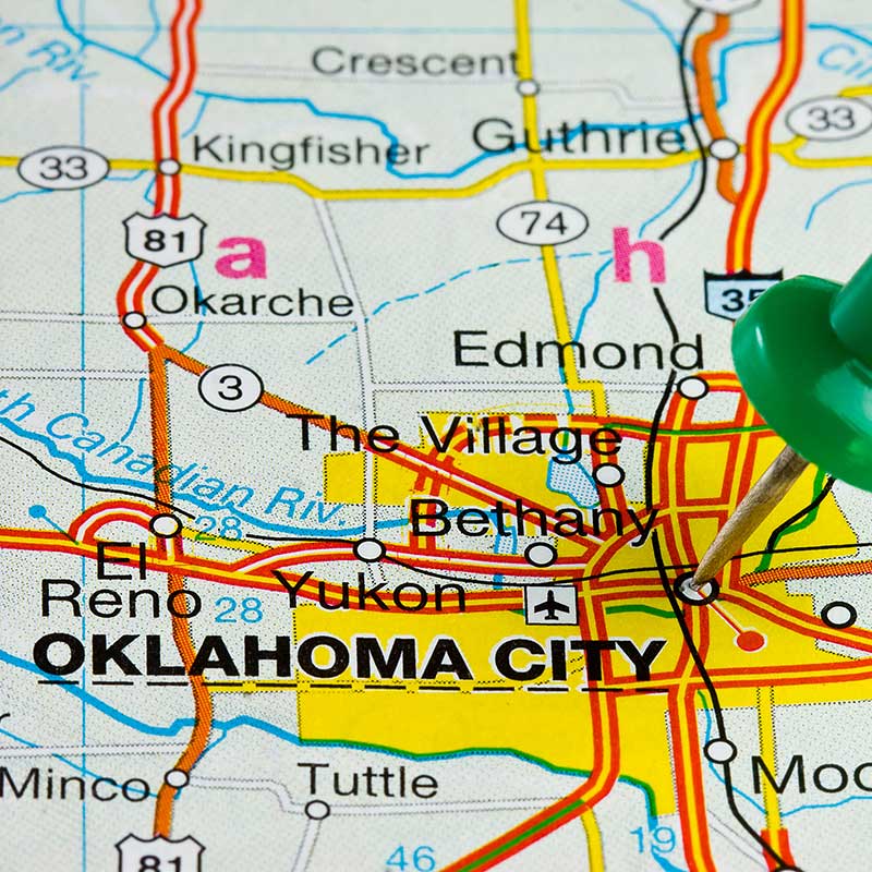 Buy CBD Oklahoma City Map