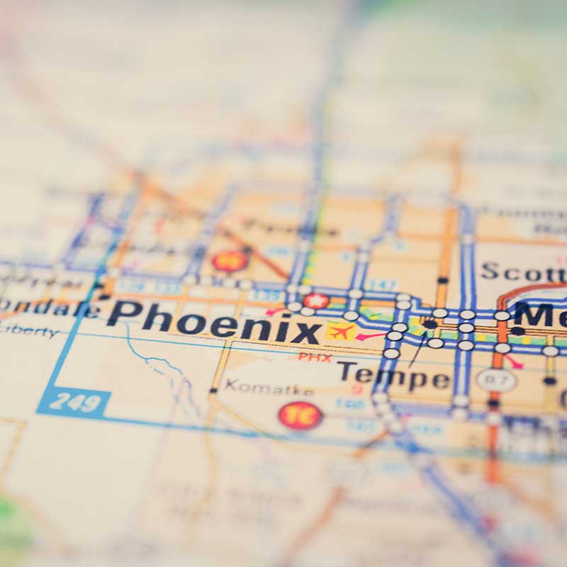 Buy CBD Phoenix Arizona Map