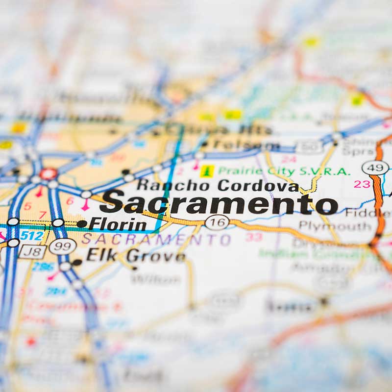 Buy CBD Sacramento Map
