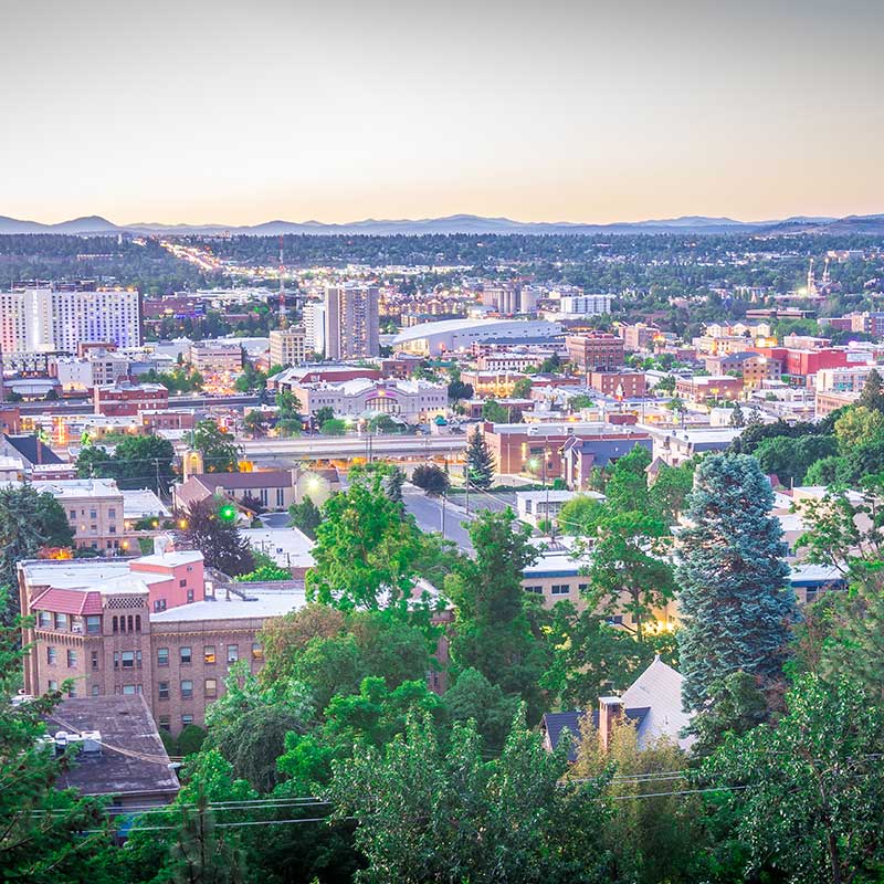 Buy CBD Spokane Washington City View