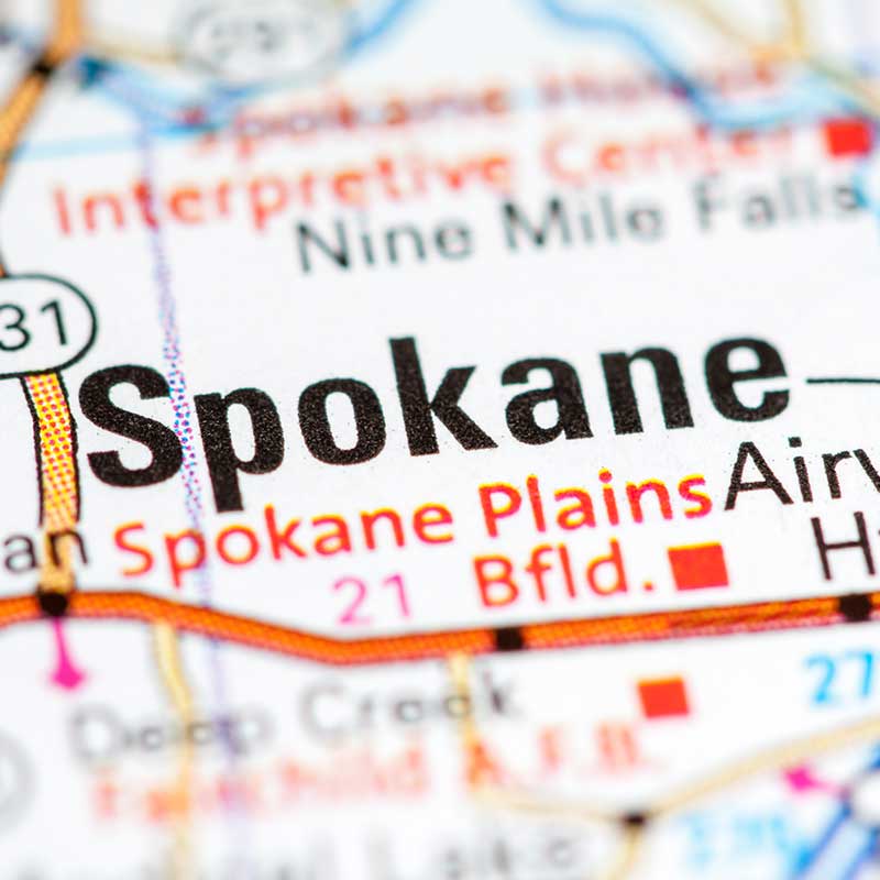 Buy CBD Spokane Washington Map