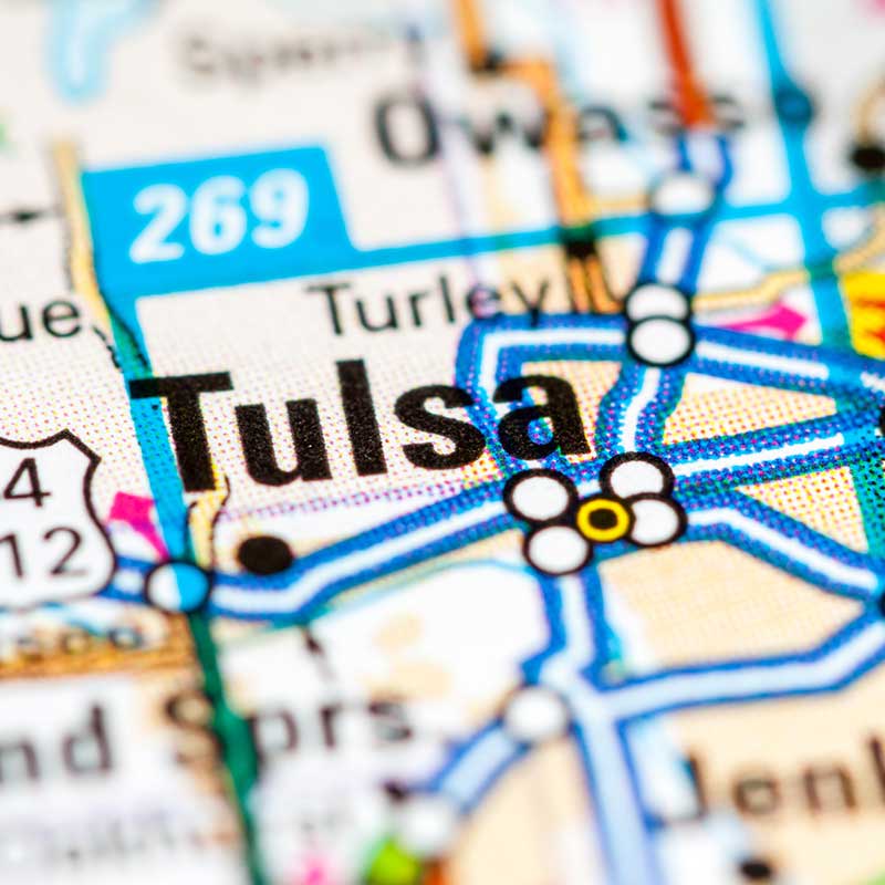 Buy CBD Tulsa Oklahoma Map