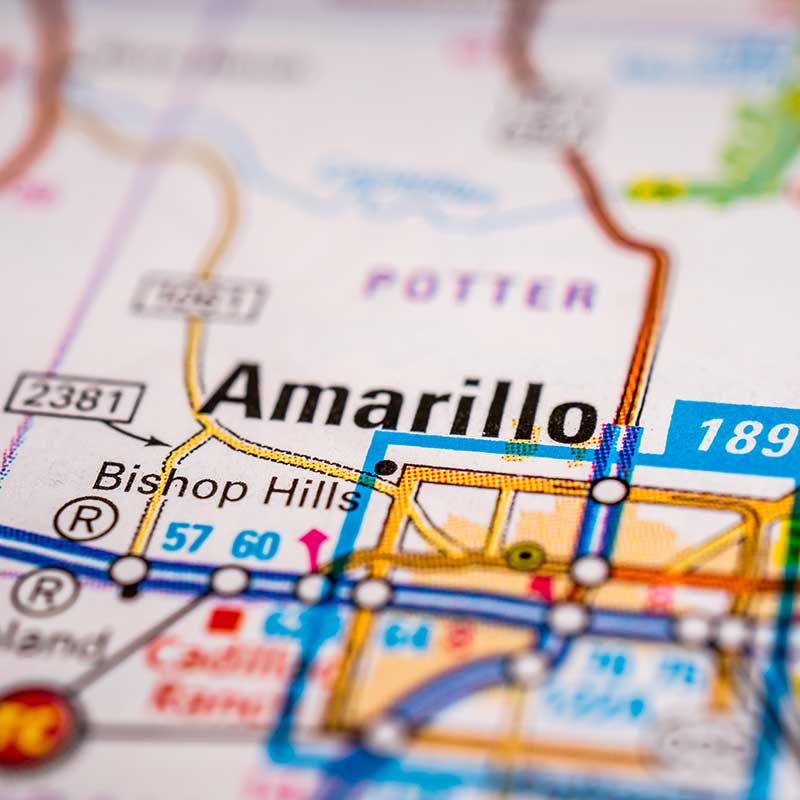 Buy CBD Amarillo Map