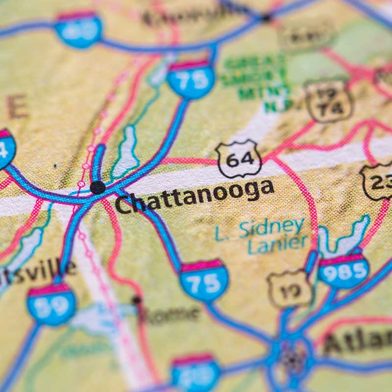 Buy CBD Chattanooga Map