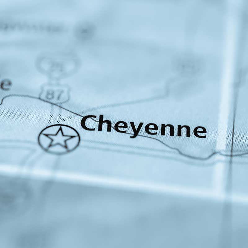 Buy CBD Cheyenne Wyoming Map