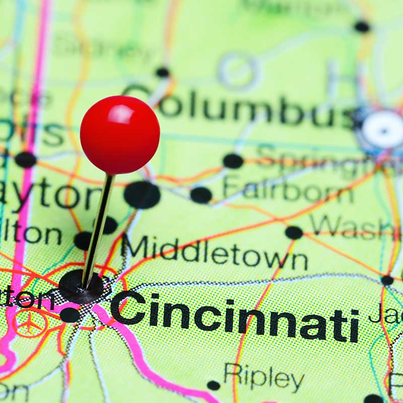 Buy CBD Cincinnati Map