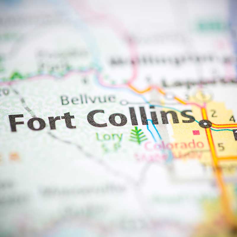 Buy CBD Fort Collins Map