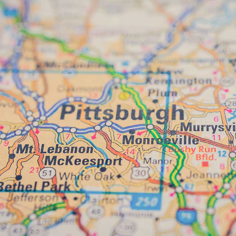 Buy CBD Pittsburgh Map