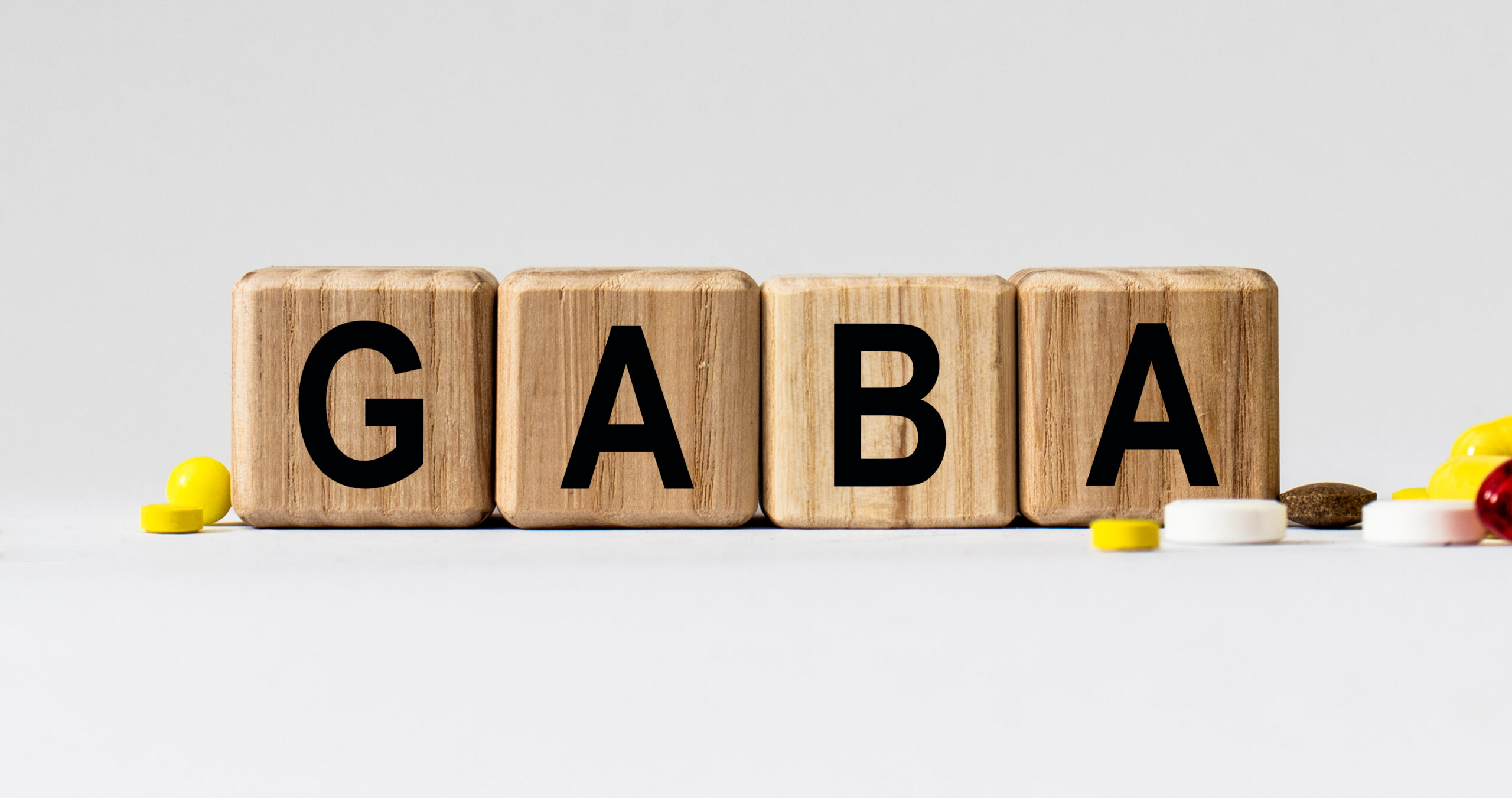 Cubes With The Word Gaba On Them. Care Concept.