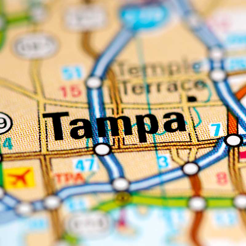 Buy CBD Tampa Florida Map